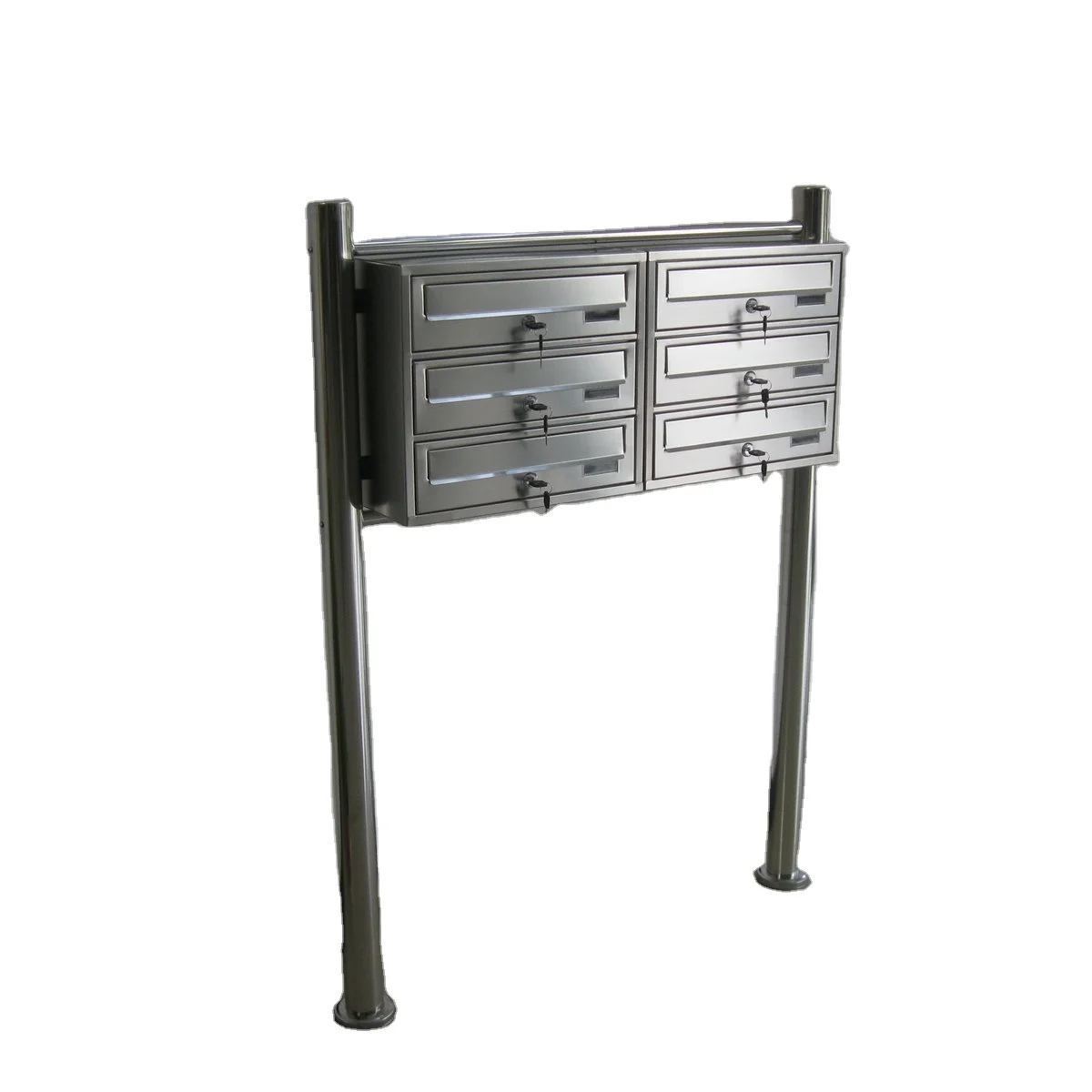 Горячая Распродажа, Германия, 201, стойка из нержавеющей стали для улицы, водонепроницаемая, 6 почтовых ящиков