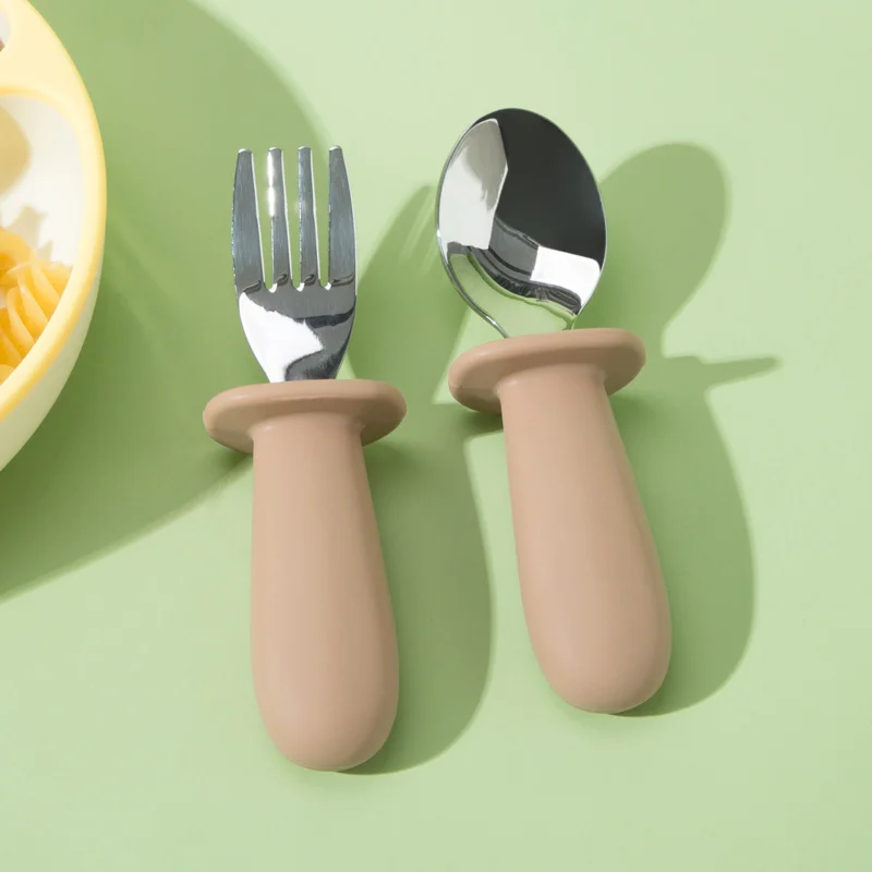 KEAN Fork Spoon Plate Bib Baby Cutlery Silicone Cooking Spoon Set Crab Rest Competitive Price Silicone Baby Plates And Spoons