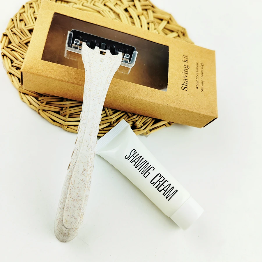 disposable shaving razor with shaving cream for hotel