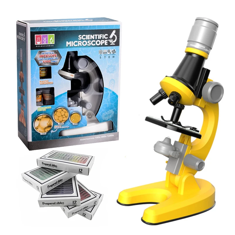 Microscope Kit Science Educational Toy Children Biology Microscope Kid Home school Outdoor Science popularization experiment