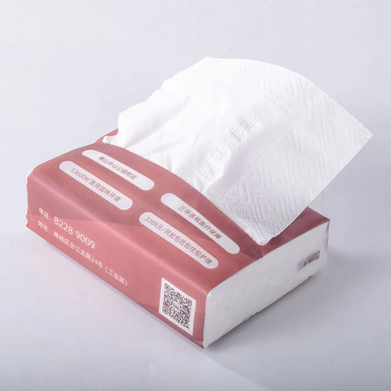 Soft Pack Tissue 100% virgin Wood Bamboo Pulp Facial Tissue Custom Logo 400 Sheets Tissue Paper