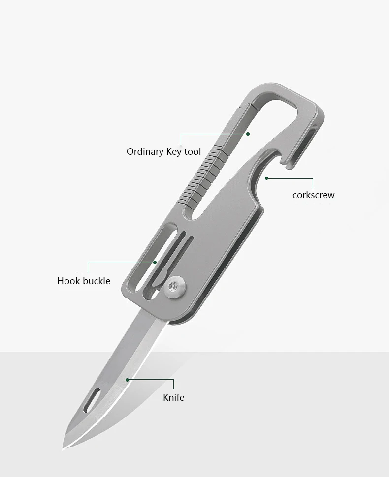 Car keychain simple high-end men's car keychain key chain mini portable key knife