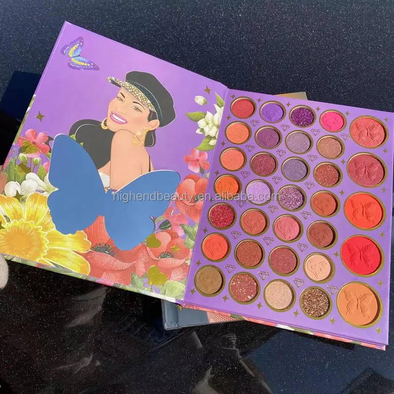Sexy Girl Eye Shadow Palette with Highlight Blush Contour Large Plate Vegan Makeup Combo Eyeshadow Palette OEM No Logo Cartoon
