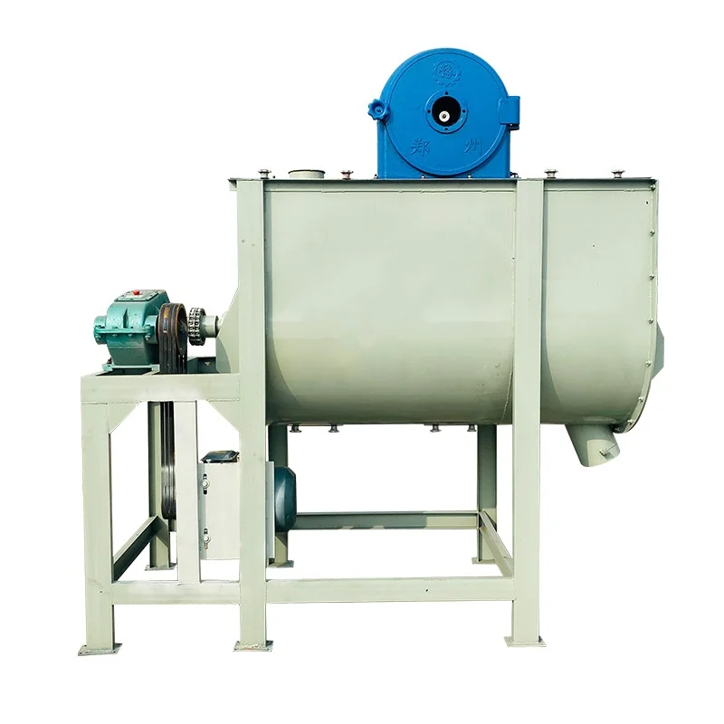 Small fully mixed animal feed horizontal mixer chicken sheep cattle feed mixer manufacturer