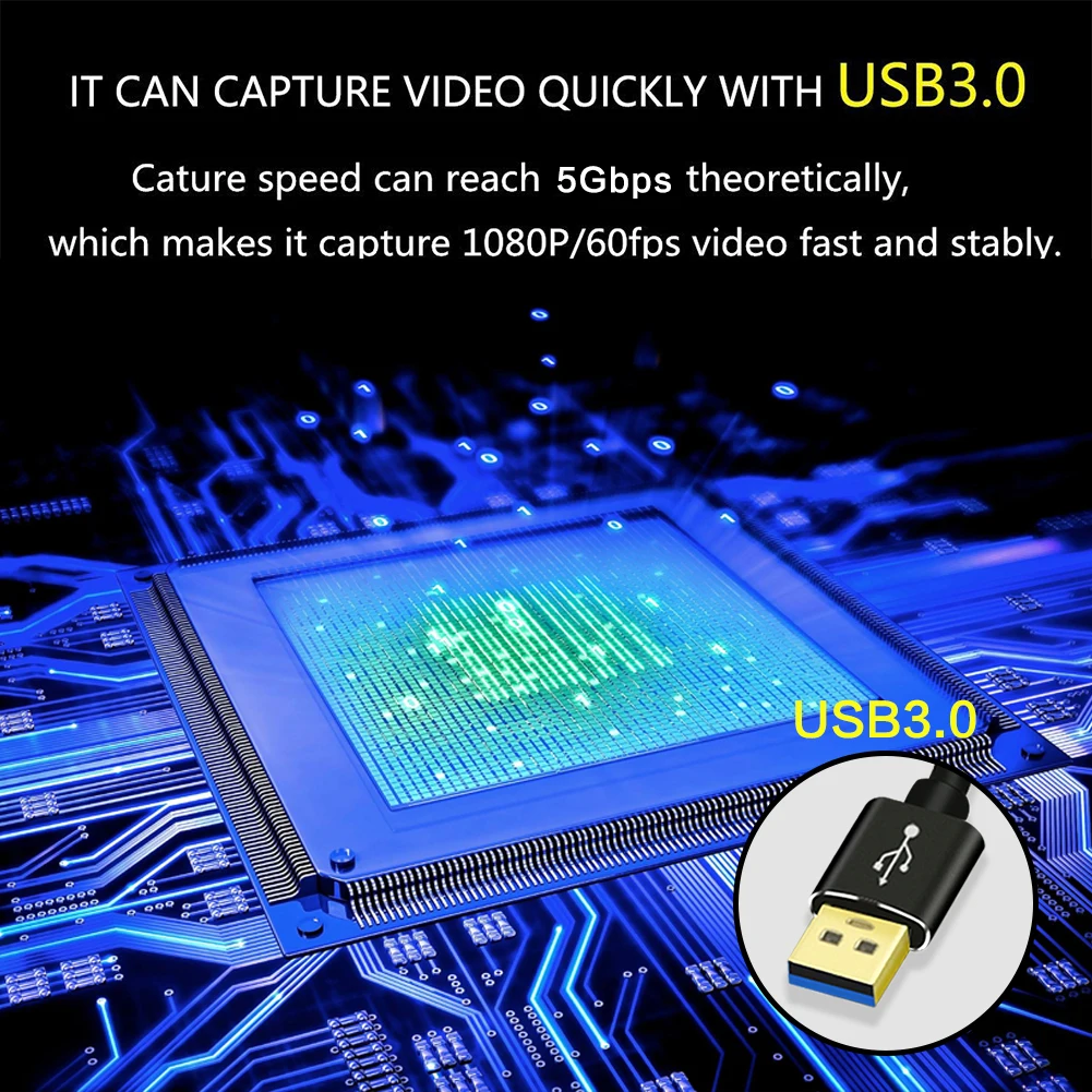 Карта видеозахвата USB 1080 для Xbox PS3 PS4 PS5 3 0 P 60 кадров в