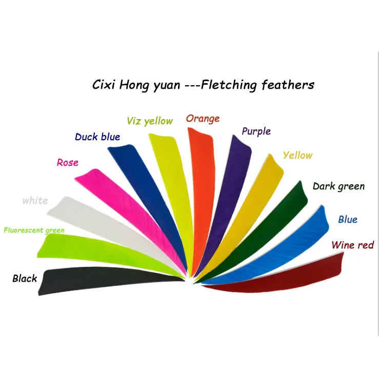 Wholesale DIY 4inch Dyed White Blue Turkey Feather Fletchings Pure Carbon Archery Hunting Arrows For fletching