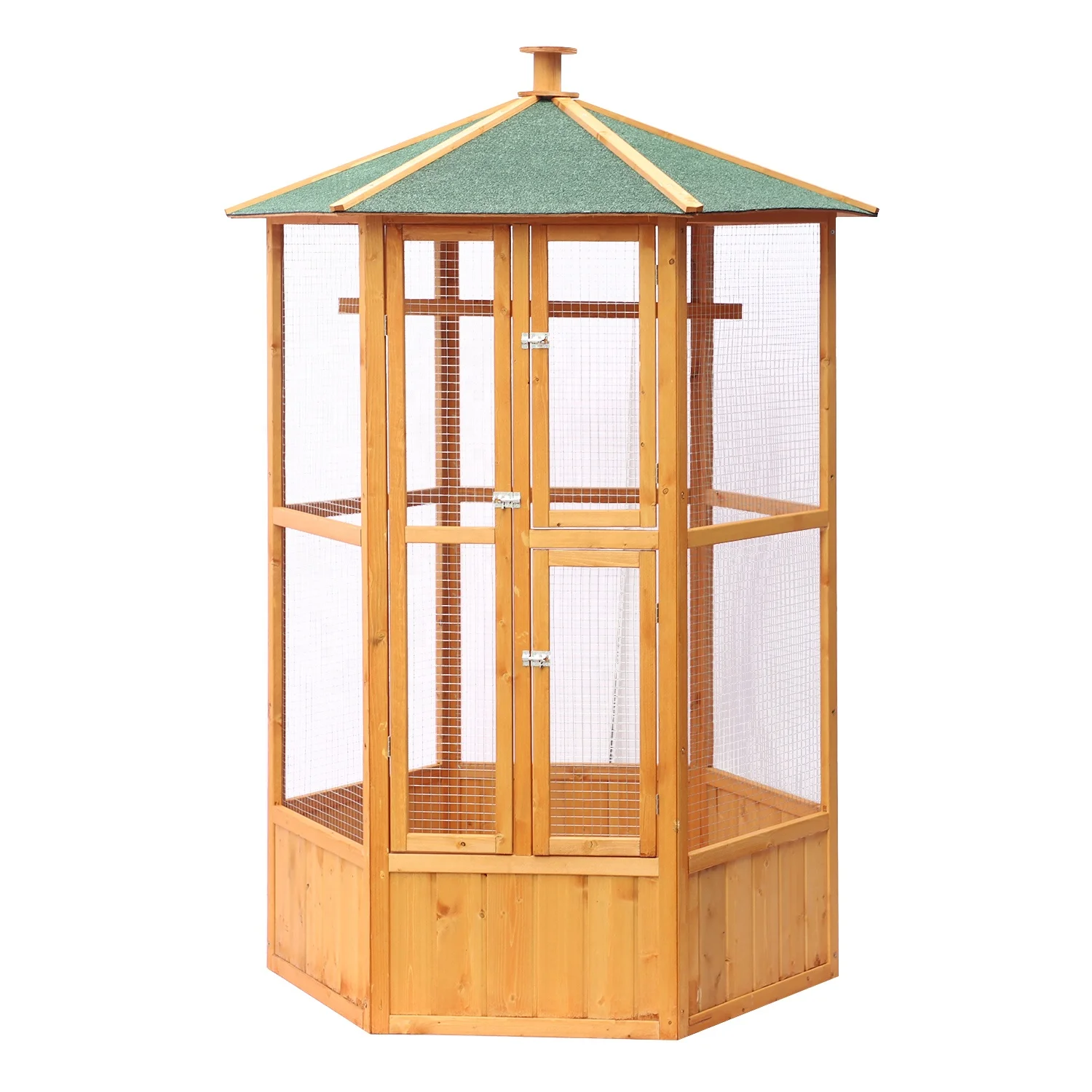 XPT017 Modern Wooden Pet Cage Natural Color Bird Cage for Outdoor Farm House