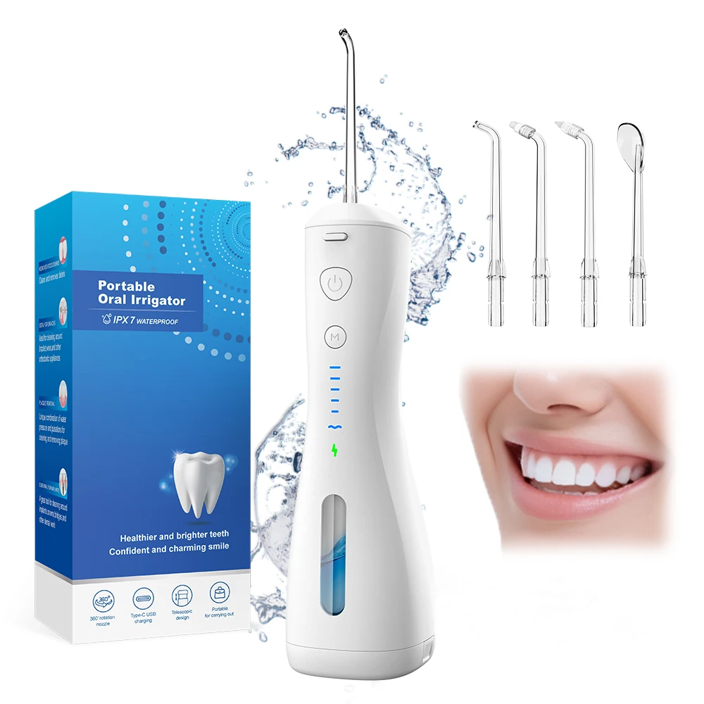OEM Portable Waterproof Teeth Clean 360 Rotated Nozzle Dental Care Irrigator Oral Tooth Washing Cleaner Water Flosser For Teeth