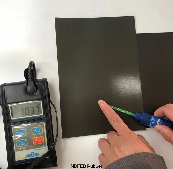 Strong rubber ndfeb magnet sheet with  adhesive magnetic strip with 3M or Nitto