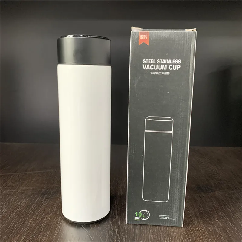 Smart Touch With Tea Infuser for Hot and Cold Drinks Tall Heat Press Printing 17oz 500ml Vacuum Tumbler Sublimation Blank