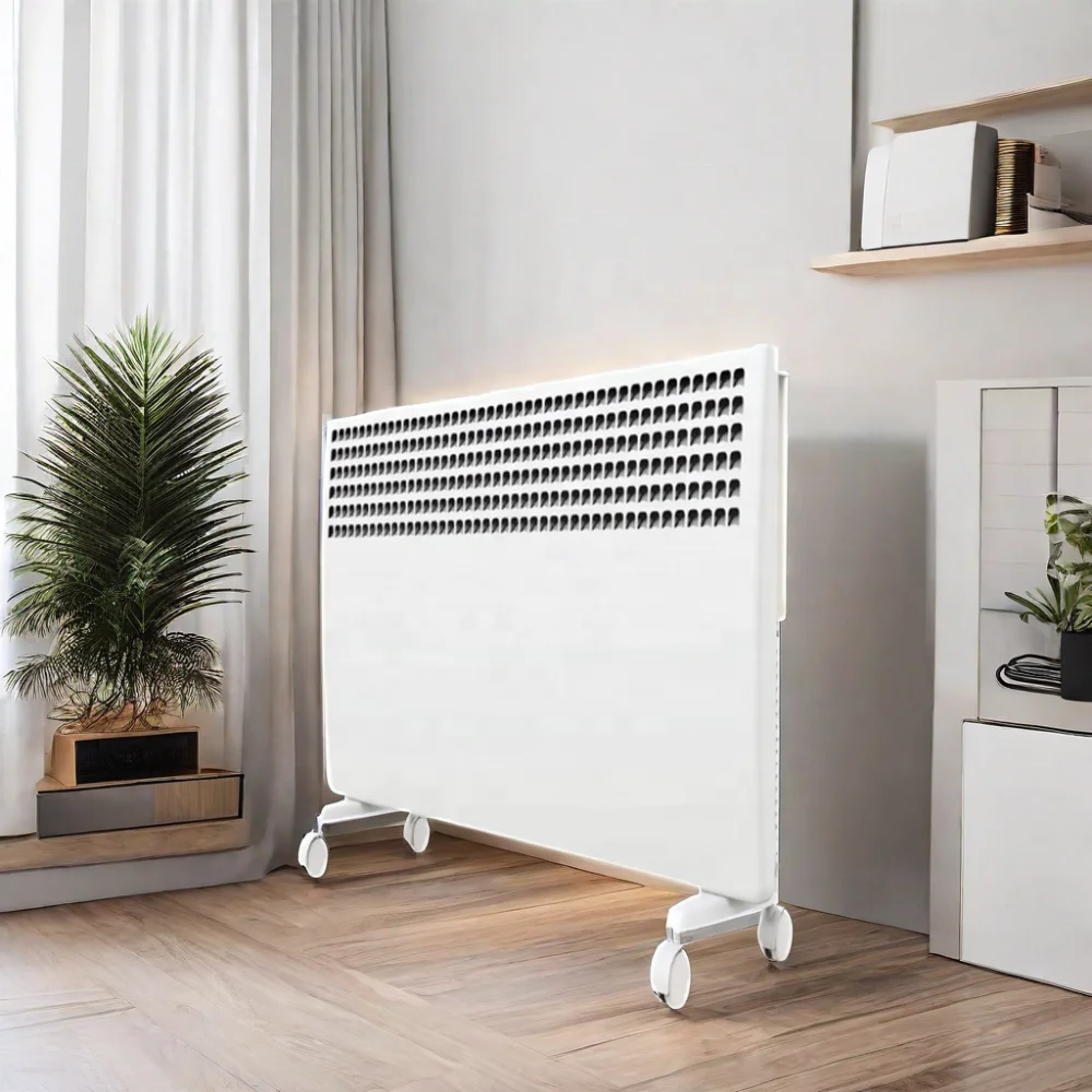 1500W Adjustable Thermostat Wall-Mounted Convector Heater 24h Timer Freestanding Ventilation for Bathroom Living Room Garden Use
