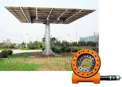 China Xuzhou Wanda slewing bearing solar dish use 24V DC Motor slewing drive