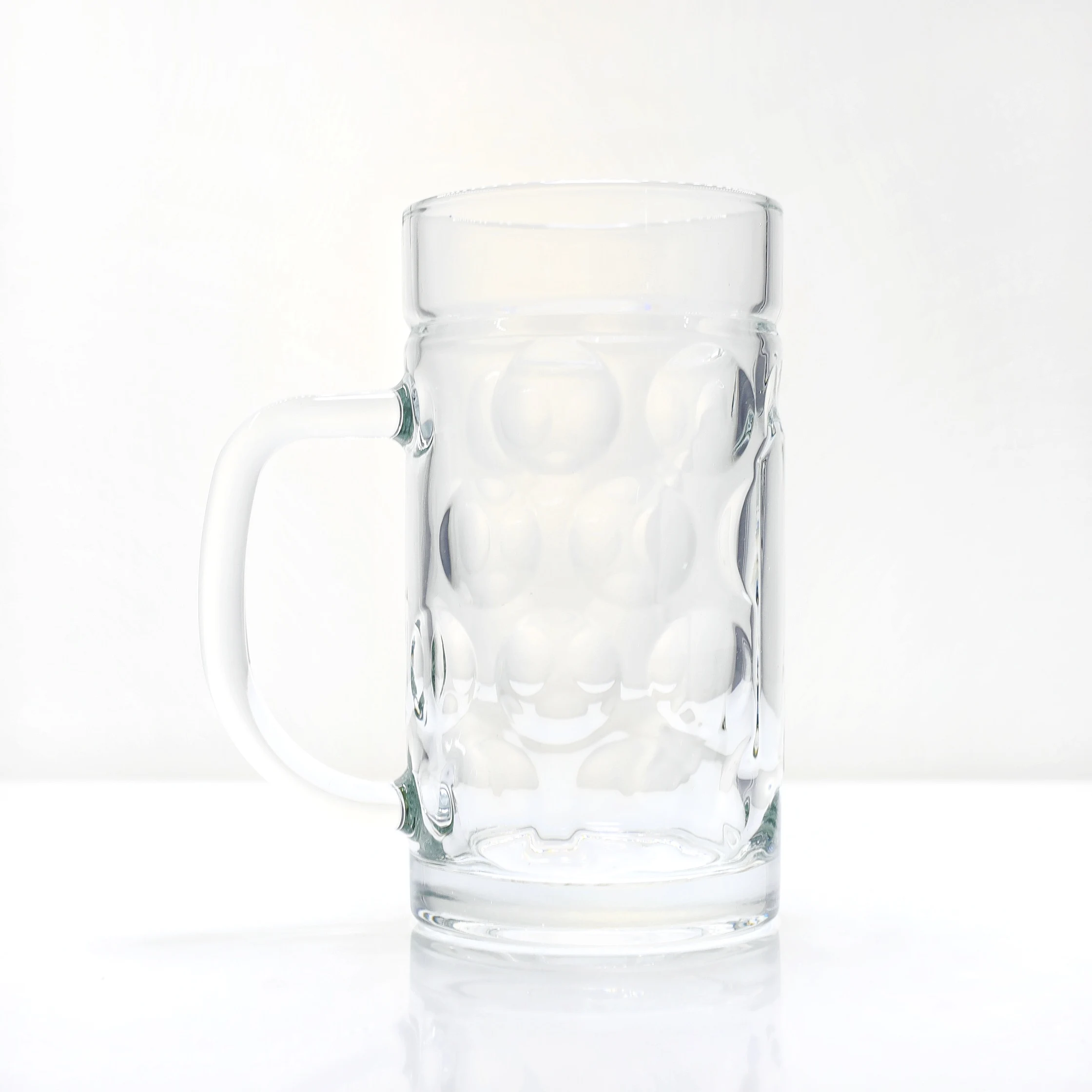 Hot sale branded beer glass custom 12oz beer glasses with handle