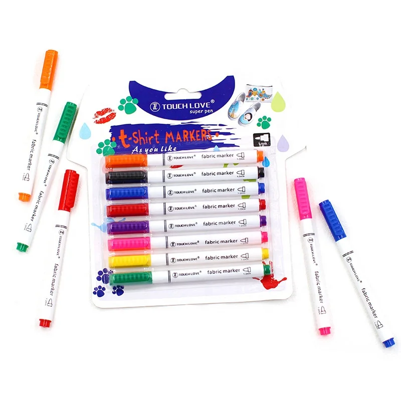 Wholesale Washable Fabric Markers non toxic Art Fabric Markers Yellow Marker Oil-based Children Marken Pen