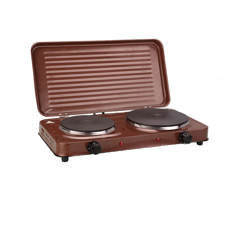 2500 Вт электрическая плита с двойной горелкой и крышкой