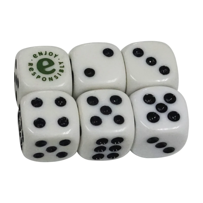 12mm 14mm 16mm 18mm 20mm 25mm Customize One Side or Six Sides of the Six-sided Dot Dice Pattern Can Be Carved Printed