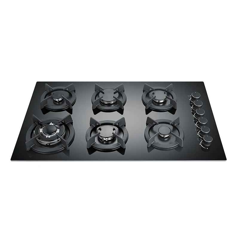 China manufacturer LPG/NG kitchen cooker 5 burner Household tempered glass Gas Cooker