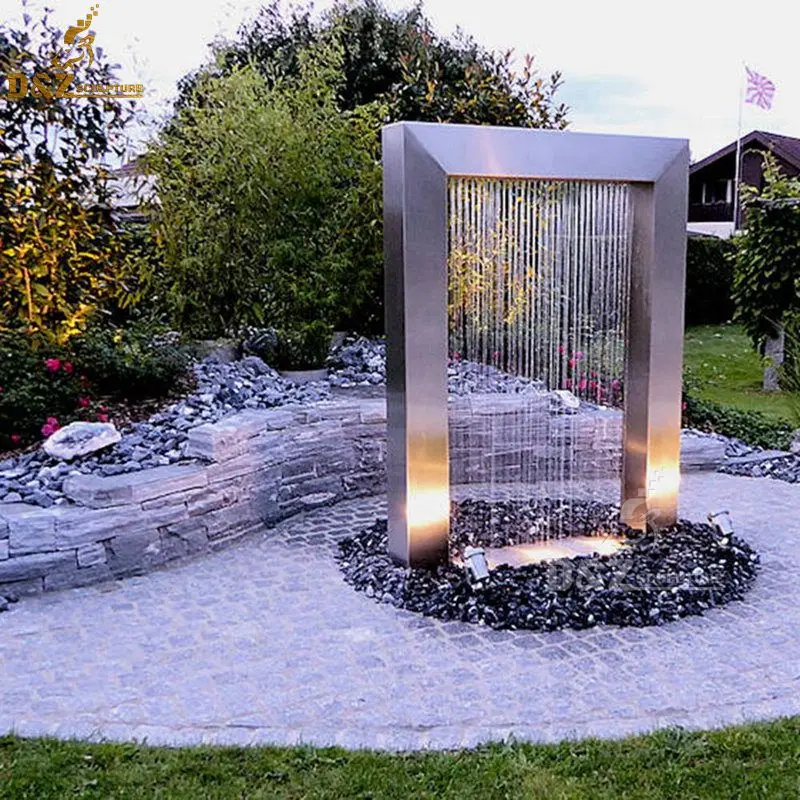 Popular Luxury Outdoor Decoration Art Stainless Steel Garden Water Fountain