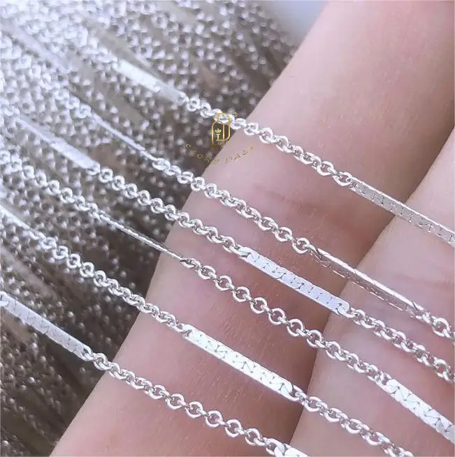 GP dapped bar объемная цепь S925 серебро 14k золото заполнено незаконченное текстурированное звено постоянного ювелирного звена цепи кабель с плоским стержня