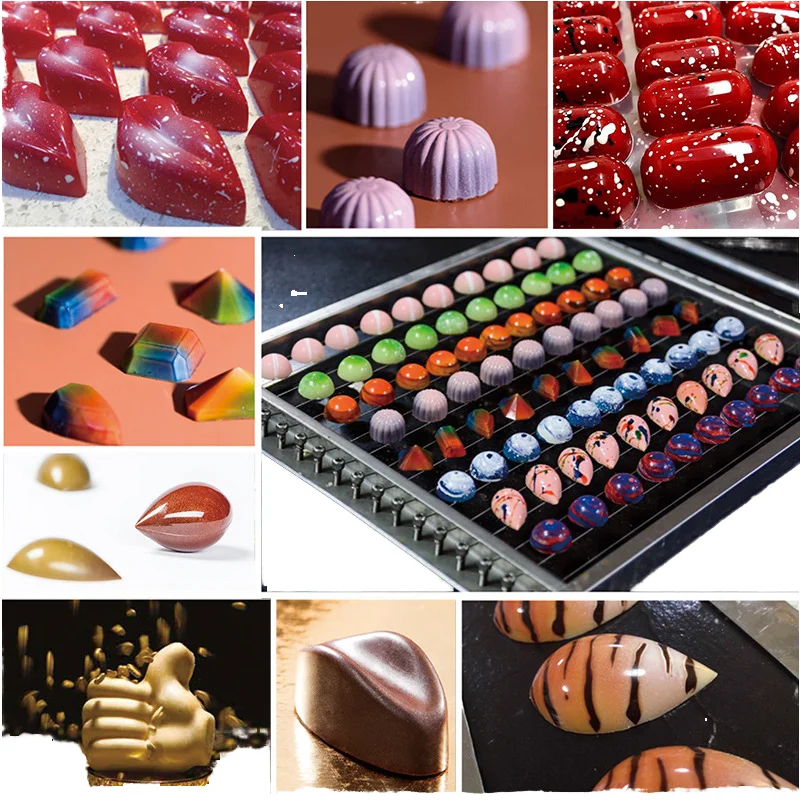 Custom Logo Large Polycarbonate Chocolate & Jelly Candy Mold Bar Moulds for Cake Tools Free & Flexible Plastic for Candle Use