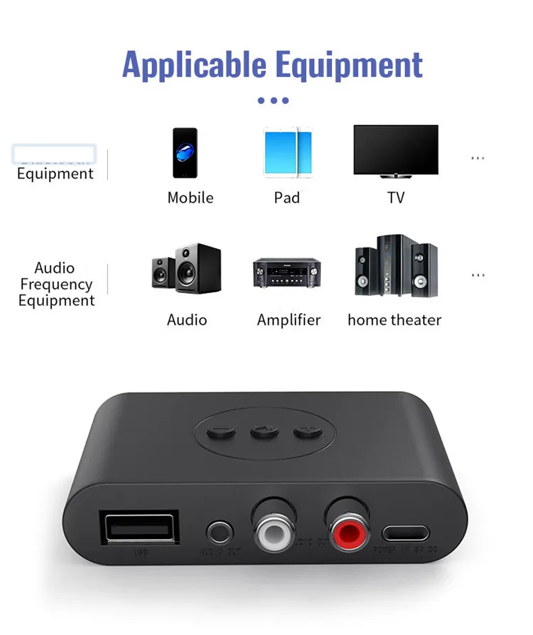 B21 Wireless 5.0 Receiver Audio Transmission Stereo Music Support U Disk NFC Connect Audio receiver