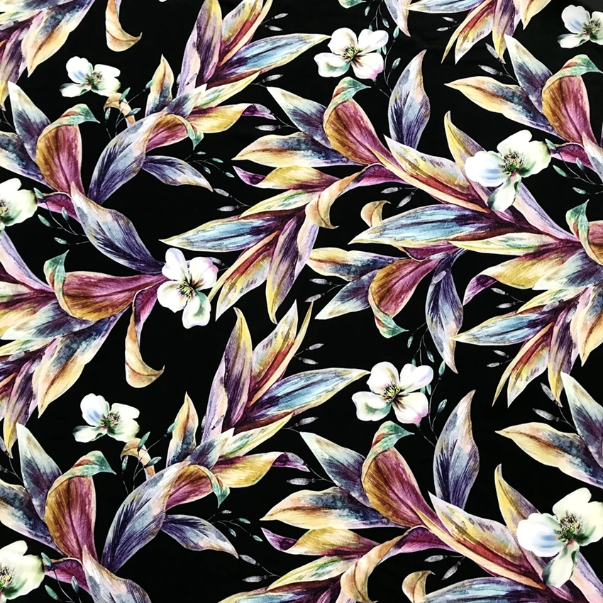 100% poly 4 way stretch custom digital design hands smooth soft fabric prompt goods for ladys dress