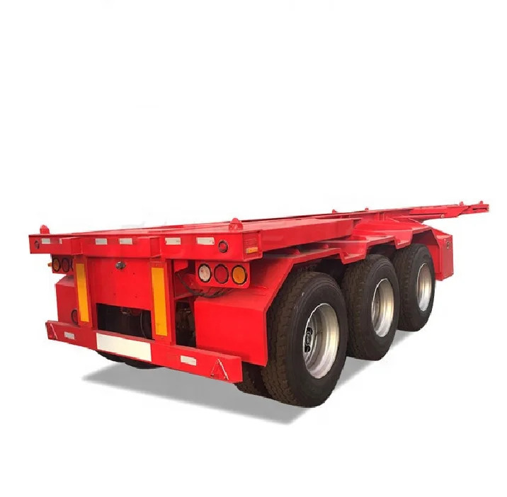 Good Price 3 axles Skeleton Semi Trailers 20FT 40FT 45FT for Container Shipping Carrier Flatbed Trailers Skeletal Truck Trailers