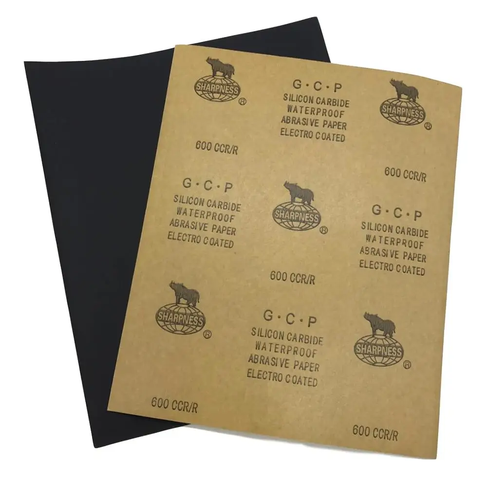 SHARPNESS Cwt Kraft Paper SiC Abrasive Sand Paper Grit 60 to Grit 2000 230mmx280mm Paper Sheet for Automotive Repairing