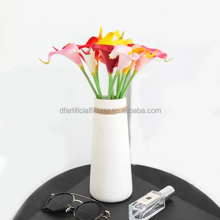 Duofu Gold Supplier Real Touch Calla Lily Wedding Bouquet Wholesale Artificial Bouquet  calla lily silk flowers