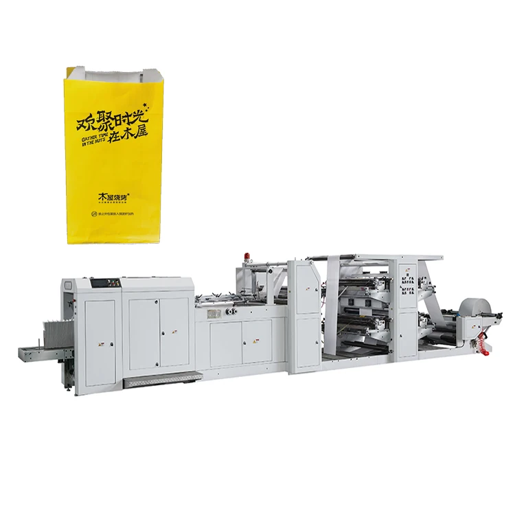 Most reliable customized transparency fill customized paper bag LSD-700B high speed and efficiency paper bag making machine.