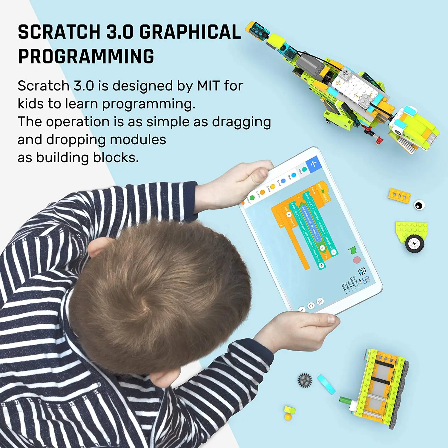 Makerzoid STEAM Programmable Toys Robot Master (Premium) 200 in 1, Remote Control Coding Robot Kids Educational Toys