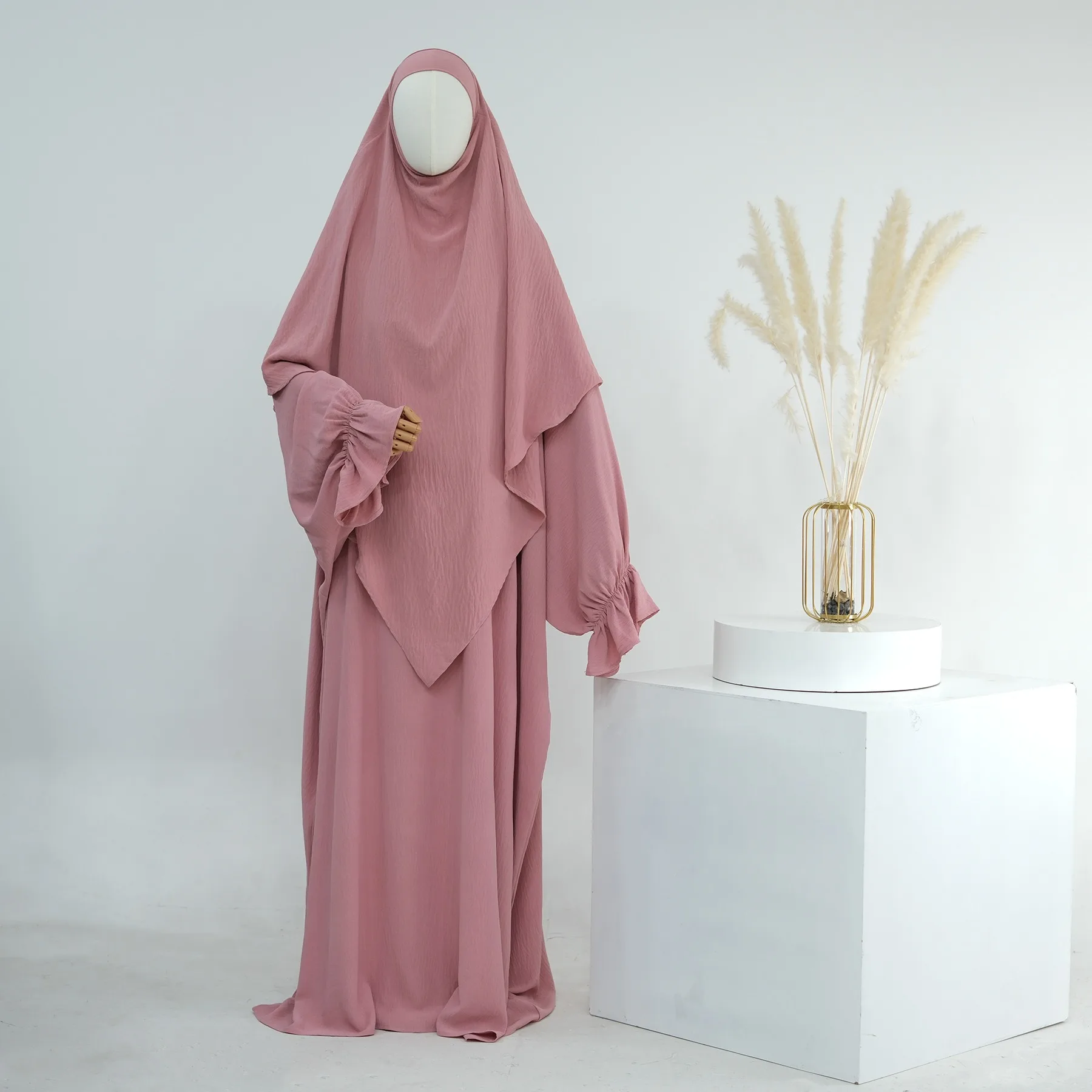 2023 Latest Designs Turkish Green Long Abaya Muslim Dress Women Kaftan Dubai From Islamic Clothing Modest Evening Dress Abaya