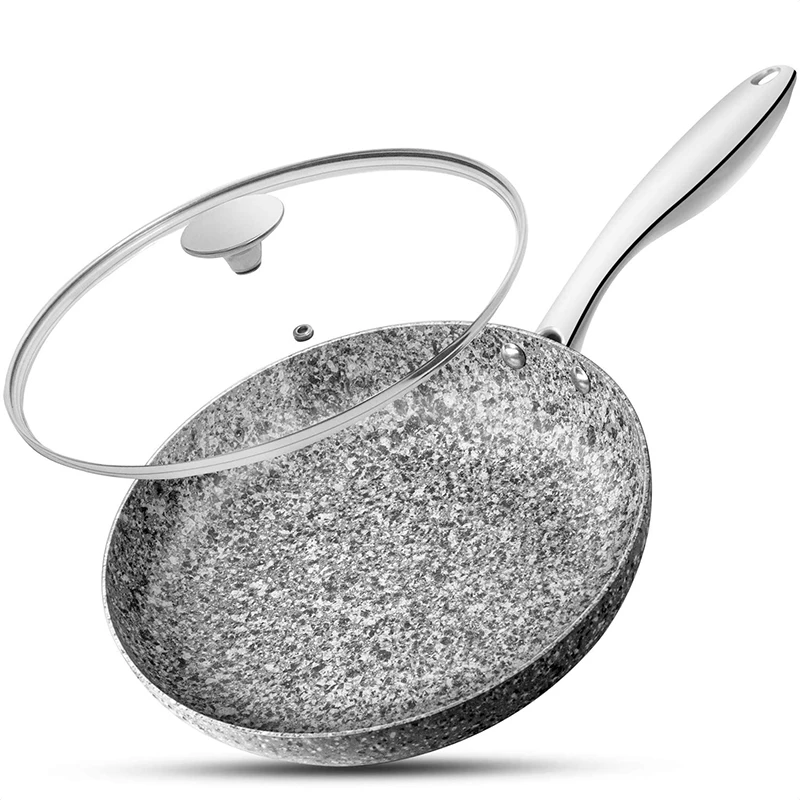 Aluminium Nonstick Nontoxic Granite Coating Induction Base Frying Pan