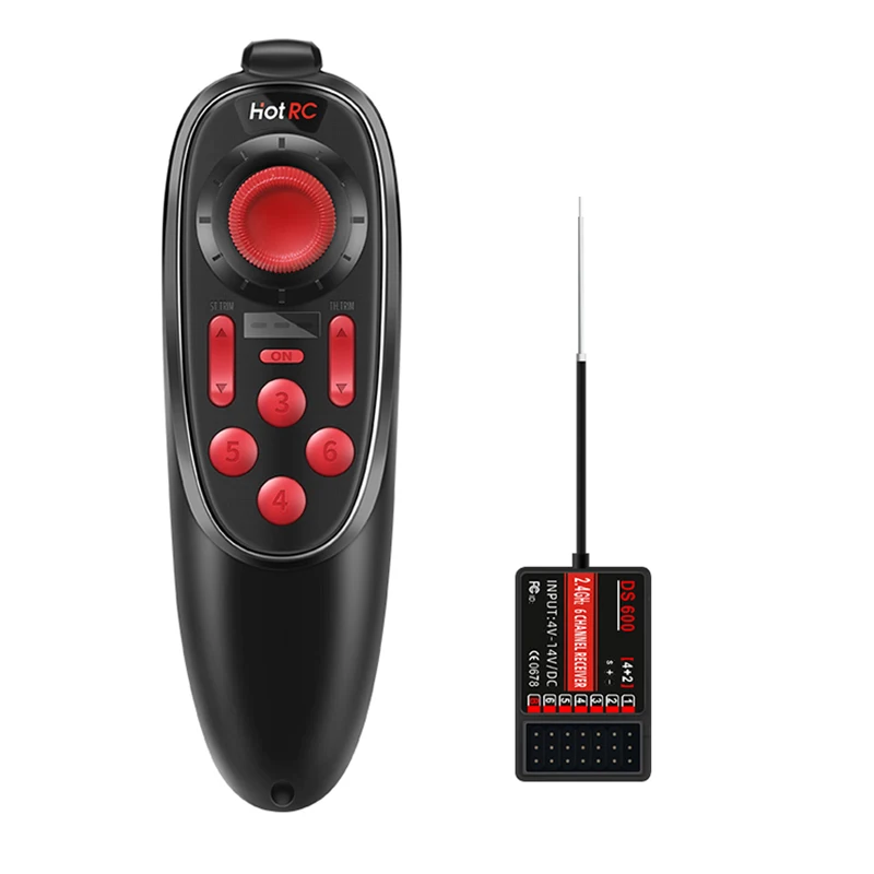 HOTRC DS600 6ch 2.4g transmitter radio system PWM FHSS  remote controller for boat slope mower