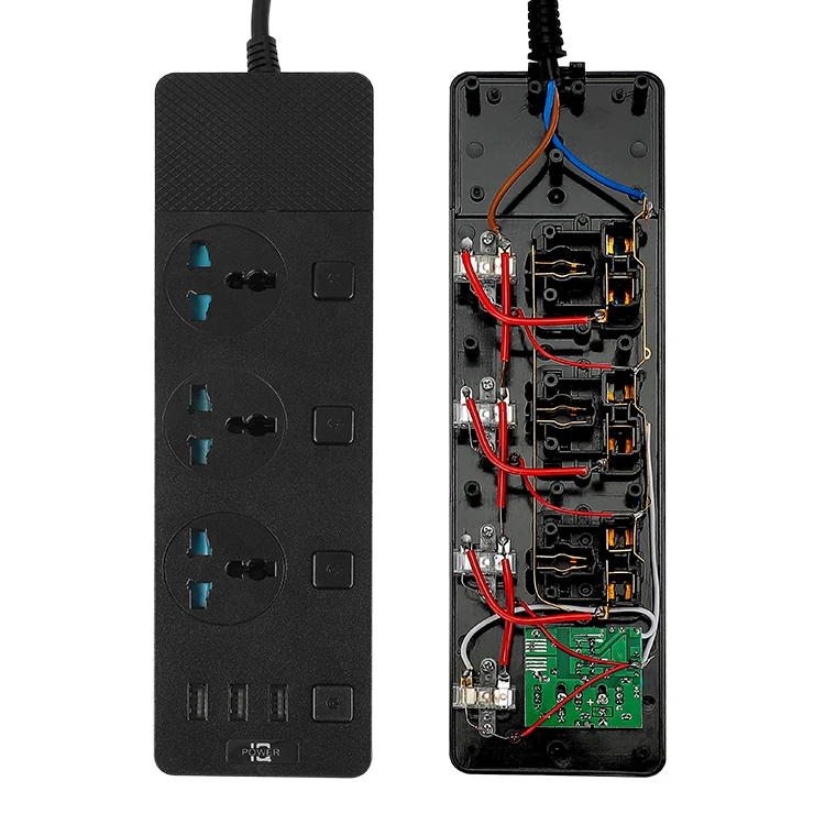 China New Style Advanced T11 Black Power Strips Multi Device Charging Socket