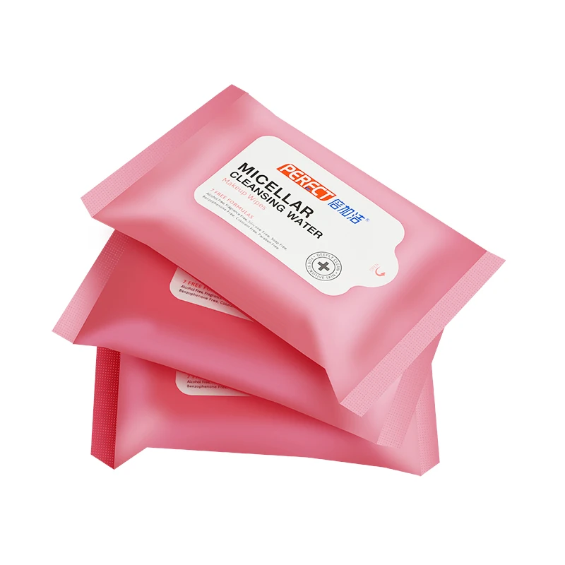 PERFCT Micellar Deep Cleaning Alcohol Free Face Makeup Remover Wipes Private Label Adult Flushable High Quality Wet Wipe