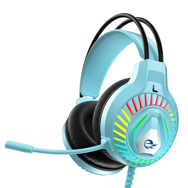 New Design Cute Headphone Red Blue color High Quality Comfortable noise cancelling retro headphone with LED Backlight