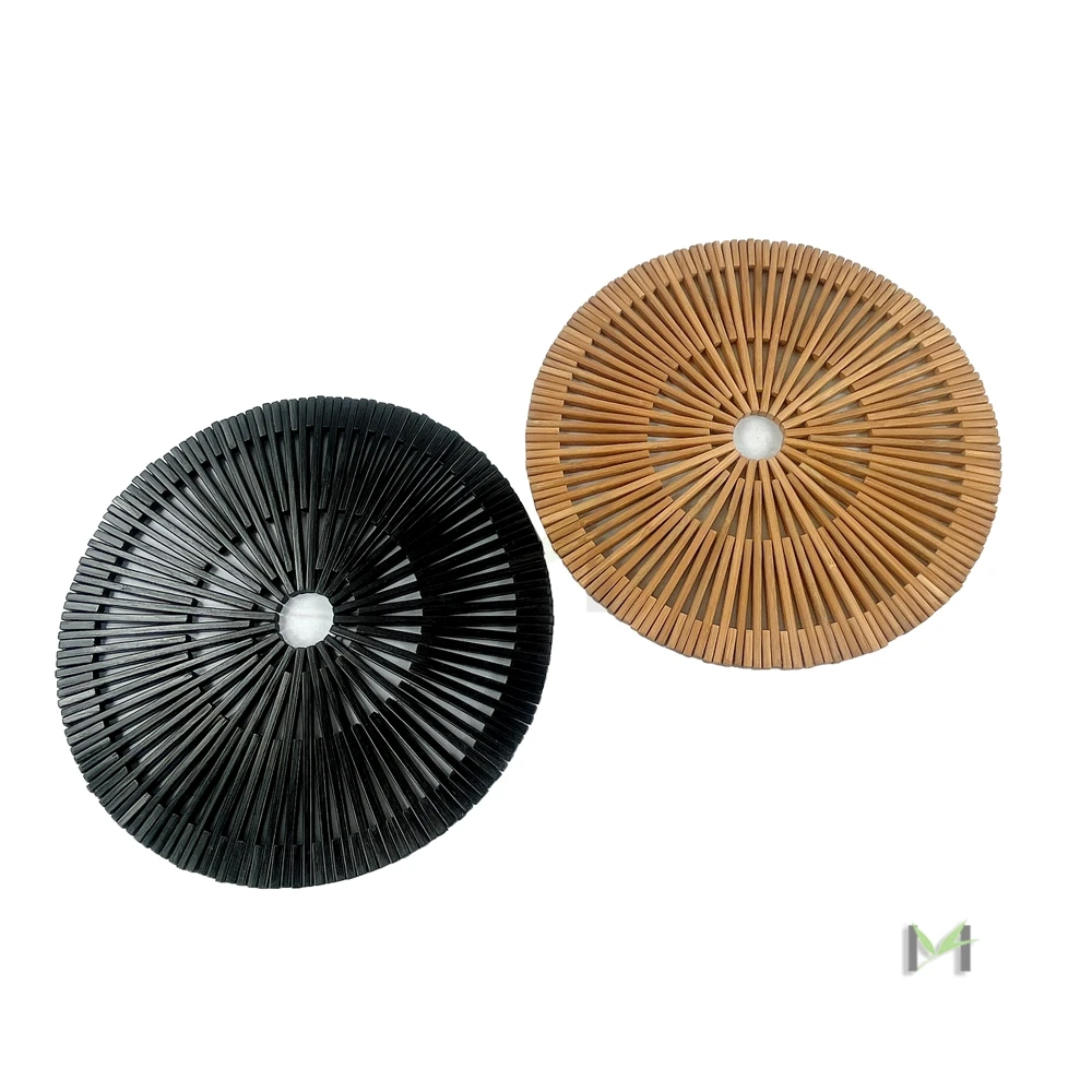 Custom Color Bamboo Trivet Mat , Round Hot Resistance Pot Holder ,Table Mats for Dining Tables