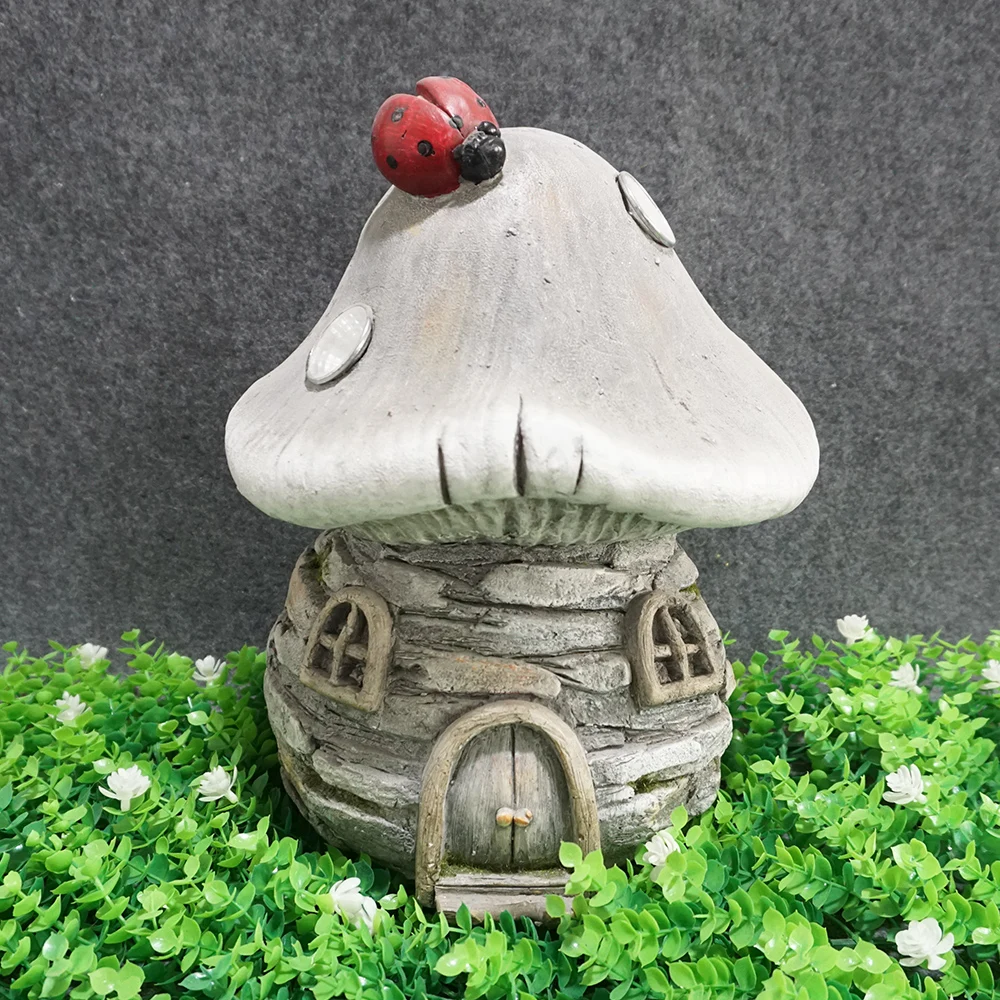 Оптовая продажа украшения для дома в скандинавском стиле садовые миниатюрные фигурки статуэтки грибов из смолы сада