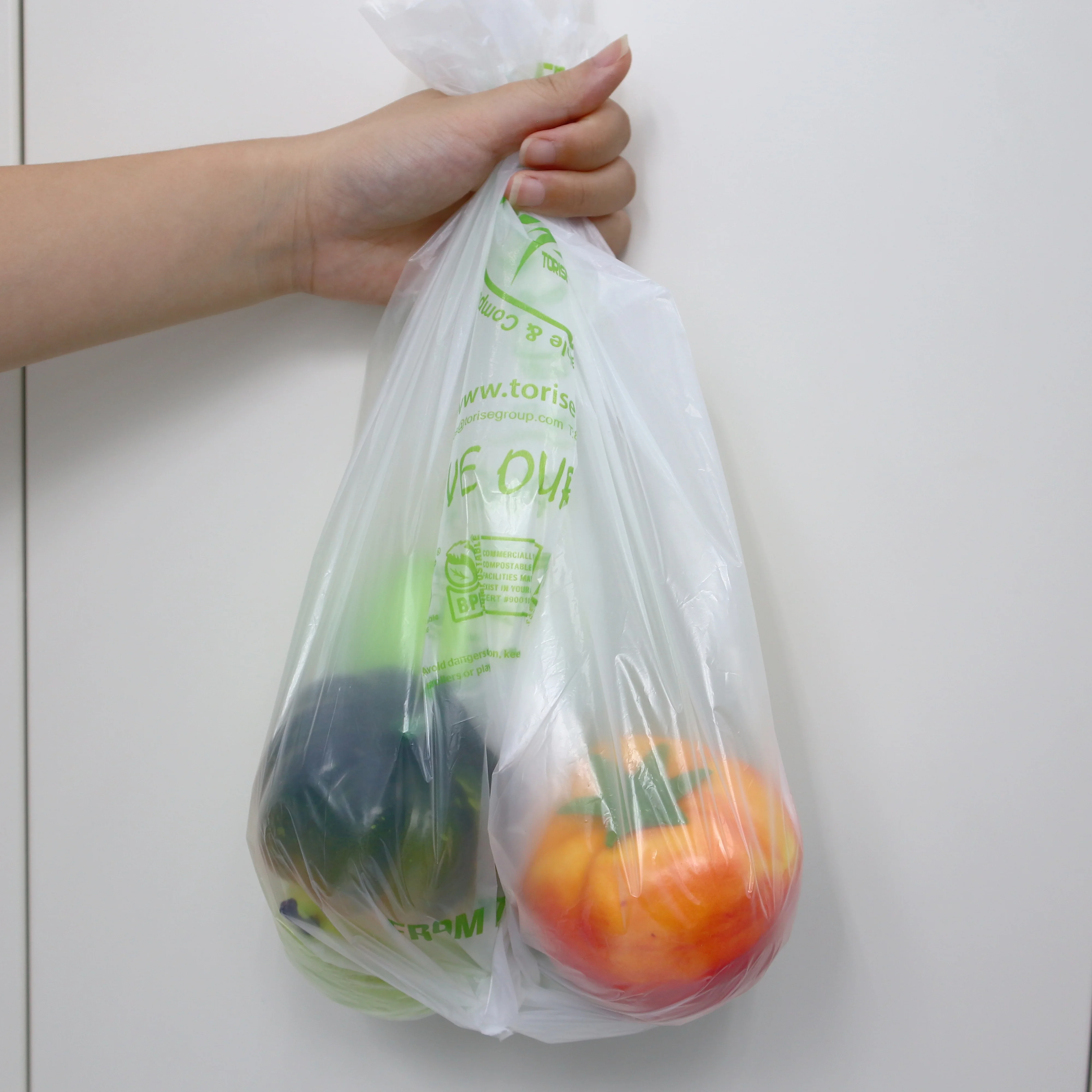 wholesale ASTM D6400 custom printing Reusable star seal bottom Supermarket Grocery Bulk Compostable Bags