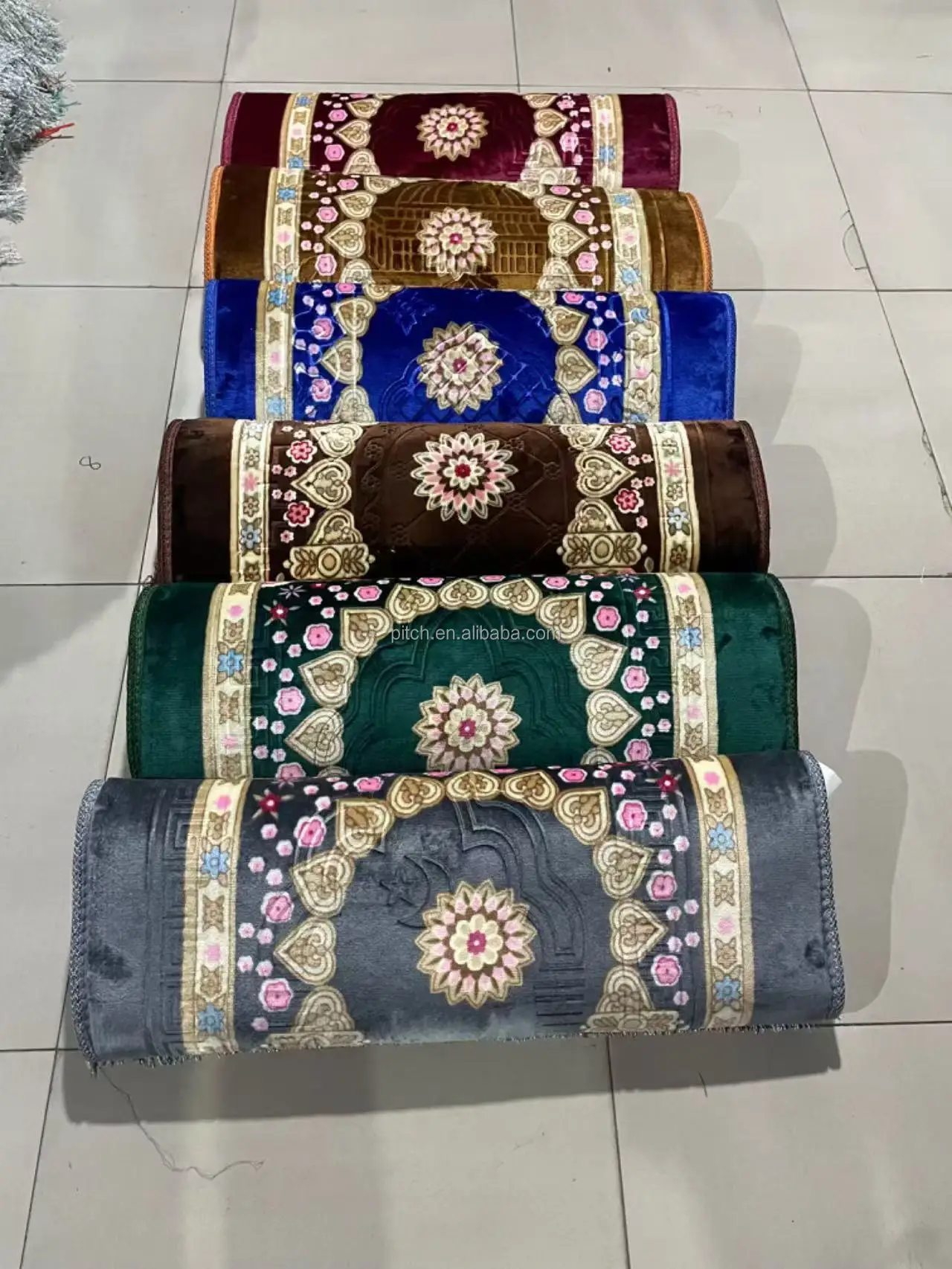 Foreign trade worship carpet kneeling prayer mat worship carpet Hui worship felt prayer mat Arabic machine washable