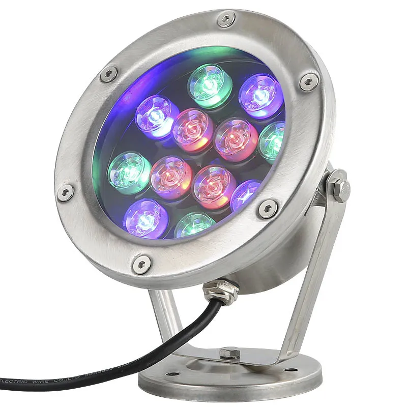 Лидер продаж IP65 водонепроницаемый фонтан бассейн RGB 3w 6w 9w 12w 15w 18w 24w Светодиодный подводный свет