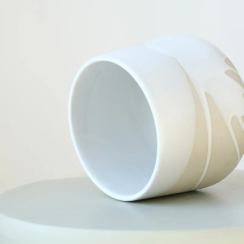 Factory direct selling splash white glaze bonsai indoor balcony decor plant pots ceramic pots for plants