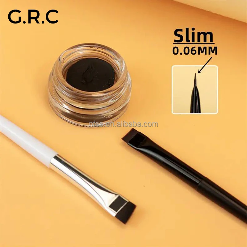Precision Private Label Ultra Thin Flat Angle Slanted Eyebrow Concealer Lamination Macro Makeup Brushes Eyeliner Brush For Brows