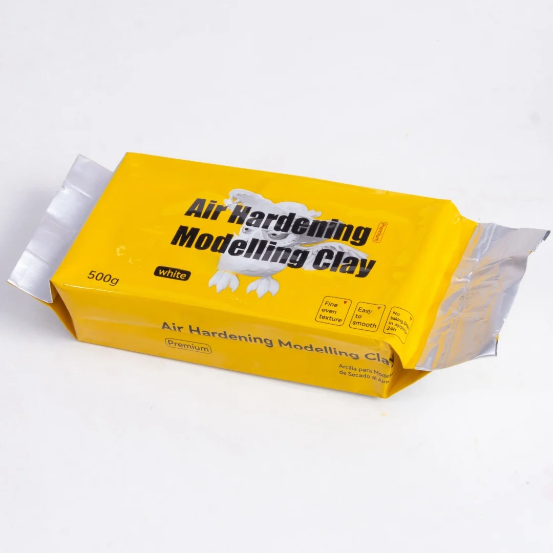 500g Box White Pottery Clay Air Drying Ceramic Clay for Modelling