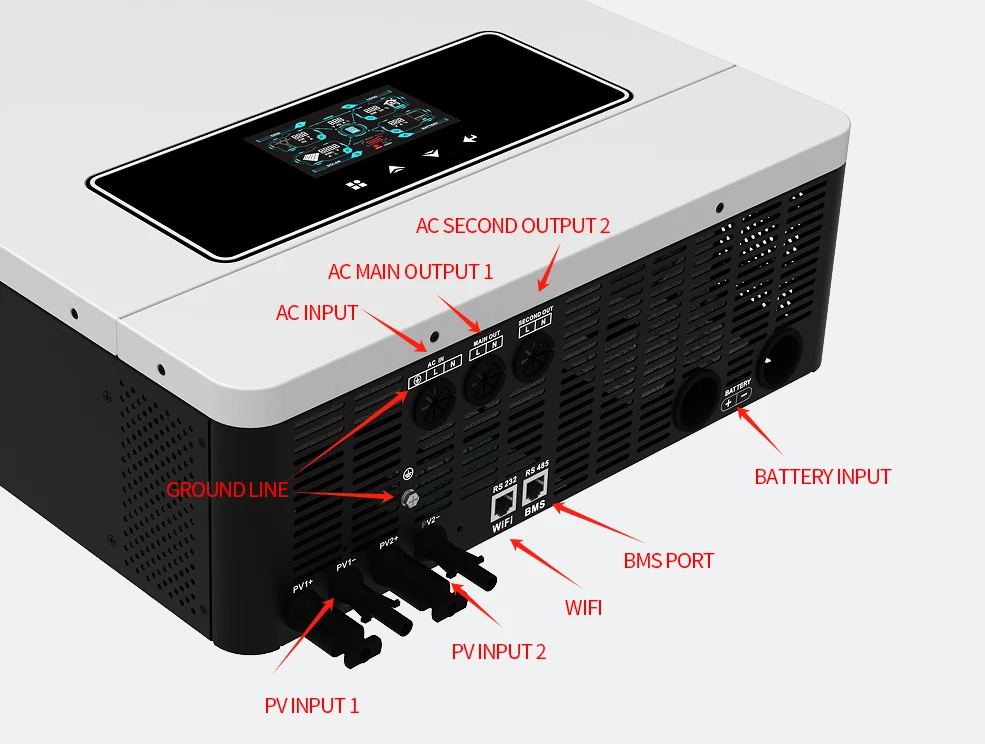 7.2KW Hybrid Inverter Pure Sine Wave 48v Off Grid Solar Inverter with dual output and MPPT Solar inverters