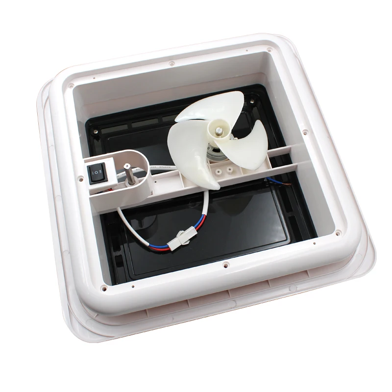 Caravan accessories Motorhomes vents 12 volt fan 20W with LED camper rv window Recreational Vehicle manual control