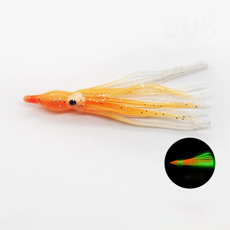 Outdoor Silicone Luminous Soft Plastic Squid Bait Soft Bionic Octopus Trout Lures Trolling Fishing bait