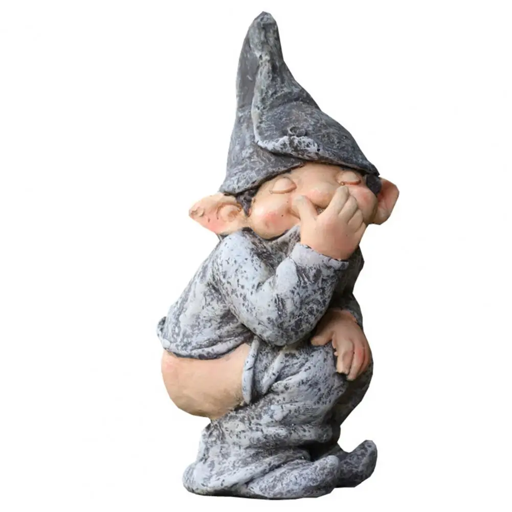 Realistic Practical Resin Crafts Display Mold Simulation Funny Gnome Miniature Dwarf Figurine Statue Gardening Decor for Gard