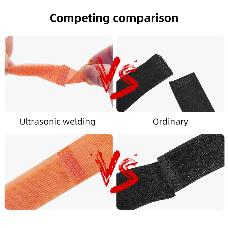 Hook and Loop Strap Custom Adjustable Metal Buckle hook and loop Velcroes Strap